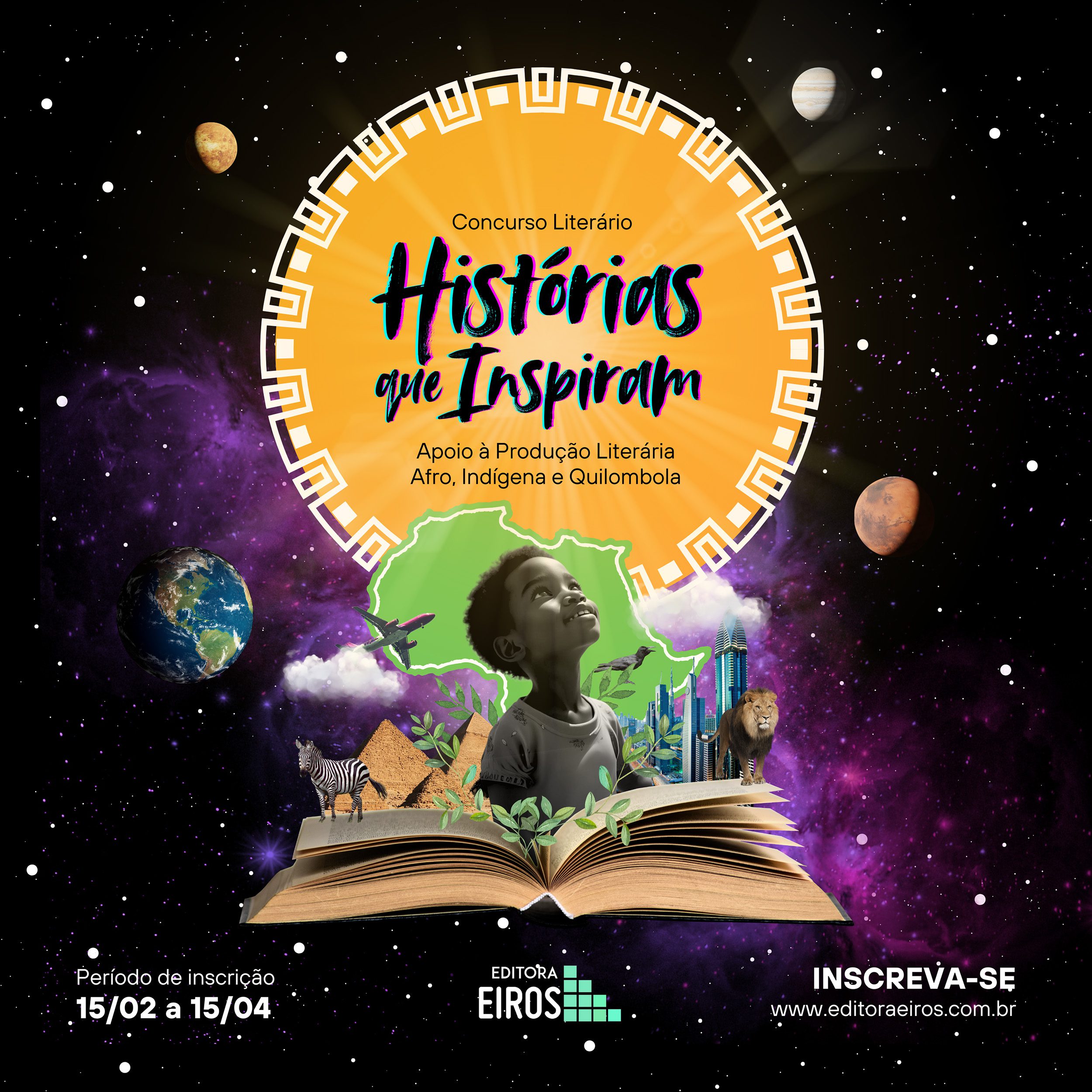 A Editora Eiros, com sua missão de promover a literatura afro-brasileira, afrofuturista e indígena, lança o concurso "Histórias que Transformam"