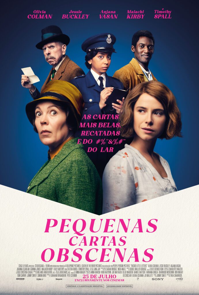 Com estreia marcada para 25 de julho, “Pequenas Cartas Obscenas” acaba de ganhar pôster e trailer oficiais. O filme, que chega exclusivamente aos cinemas, é uma comédia escandalosa estrelada por Olivia Colman.